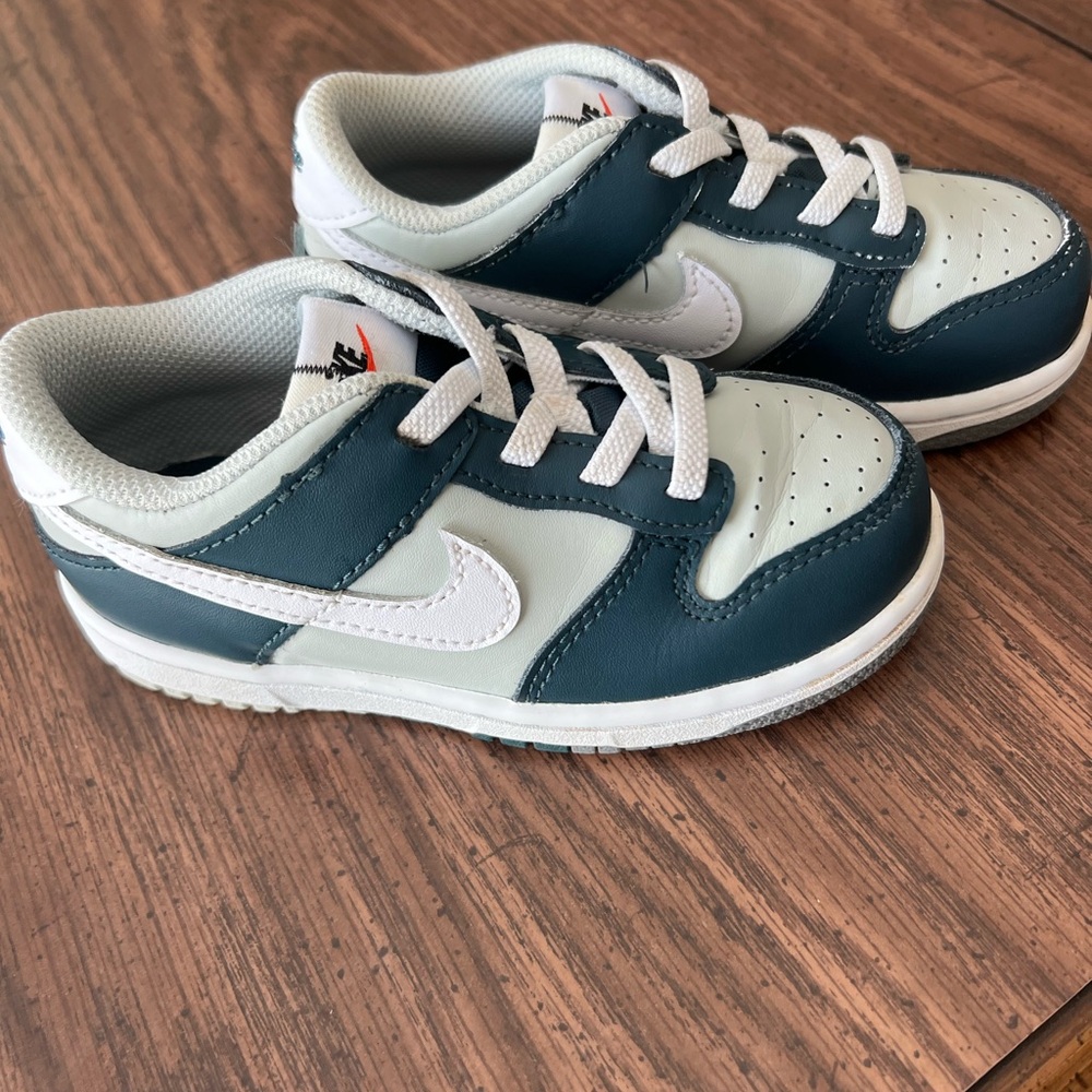 Kids Teal and White Sneakers